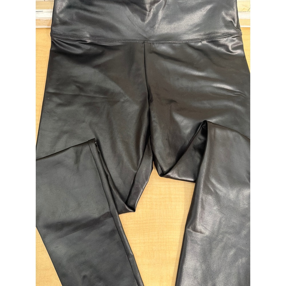 Wild Fable Womens Black Faux Leather High Waisted Leggings Size L RN17730